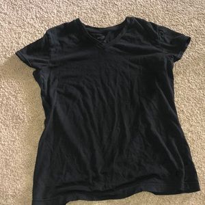 Kids Large black v neck t shirt